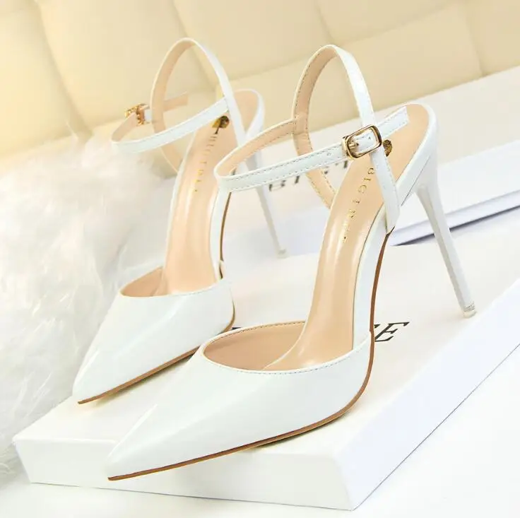 Женские туфли с заклепками STAN SHARK лодочки на очень высоком тонком каблуке 11