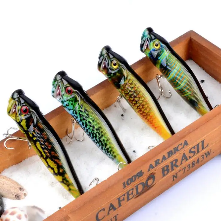 ZXZ Minnow твердая бионическая 3D наживка для глаз 6 # крючок воблеры плавания