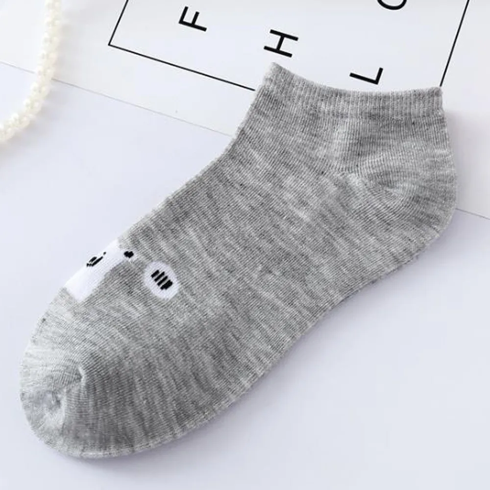 1 пара Женские Удобные однотонные хлопковые носки тапочки короткие до щиколотки