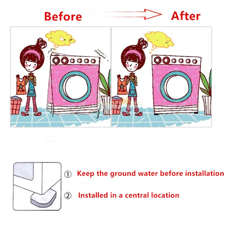 4 шт стиральной машины противовибрационная Подушка ударопрочный Нескользящие