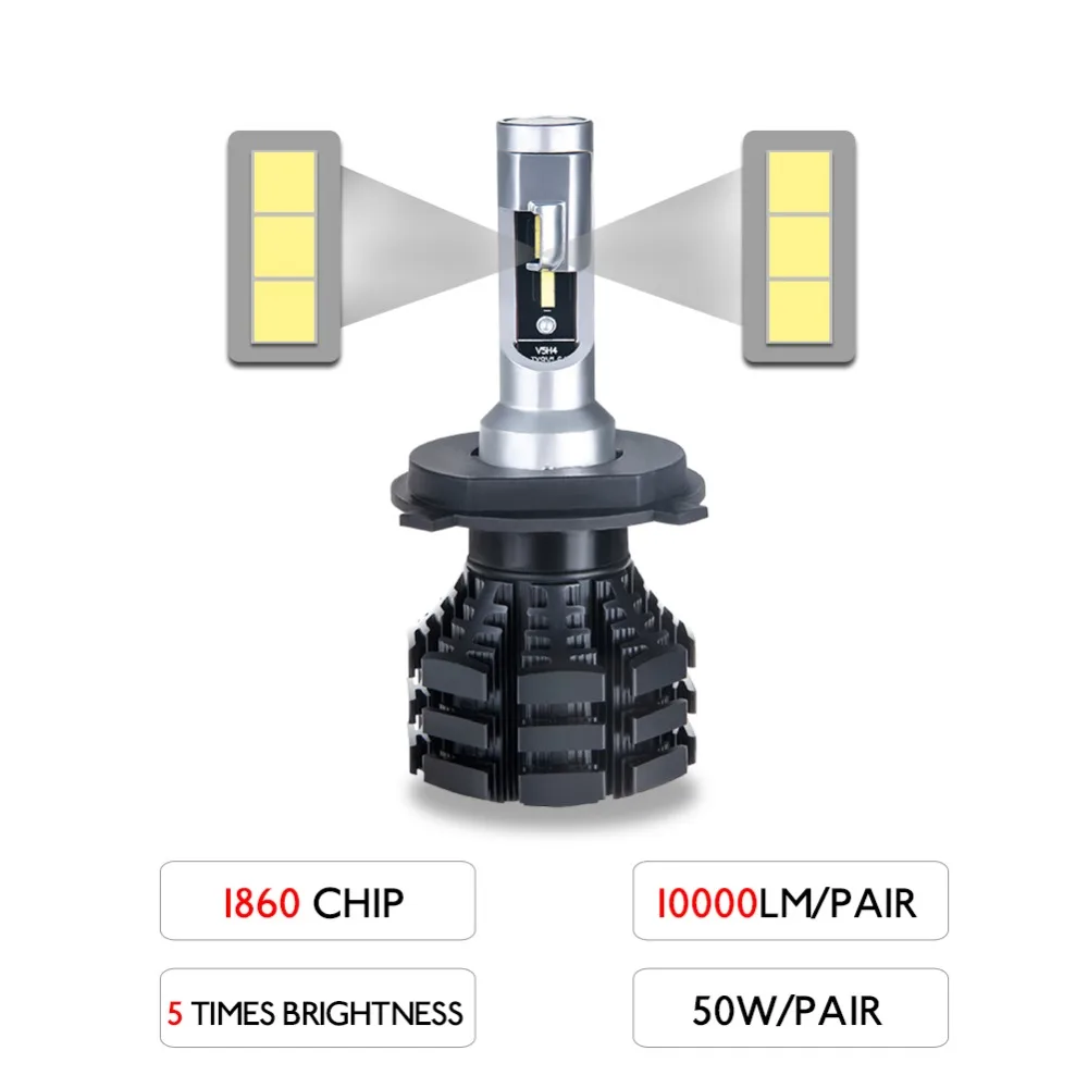 ATcomm H4 H11 Светодиодный автомобильный мини светильник H7 9005/HB3 9006/HB4 12 В 9012/Hir2 6500K