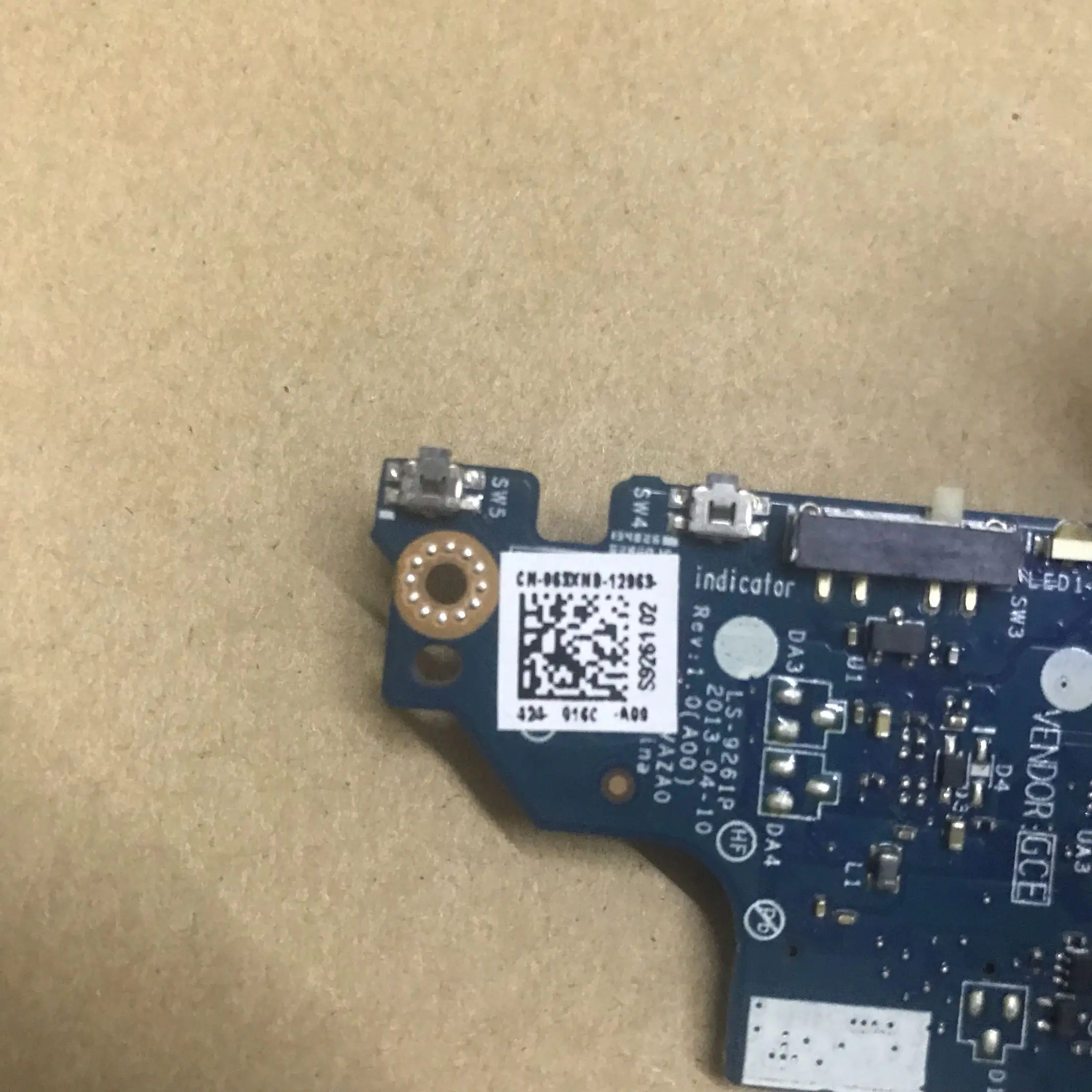 Для Dell XPS 12 9Q33 аудио порт/Кнопка питания печатная плата IO 63XND 063XND LS 9261P|Компьютерные