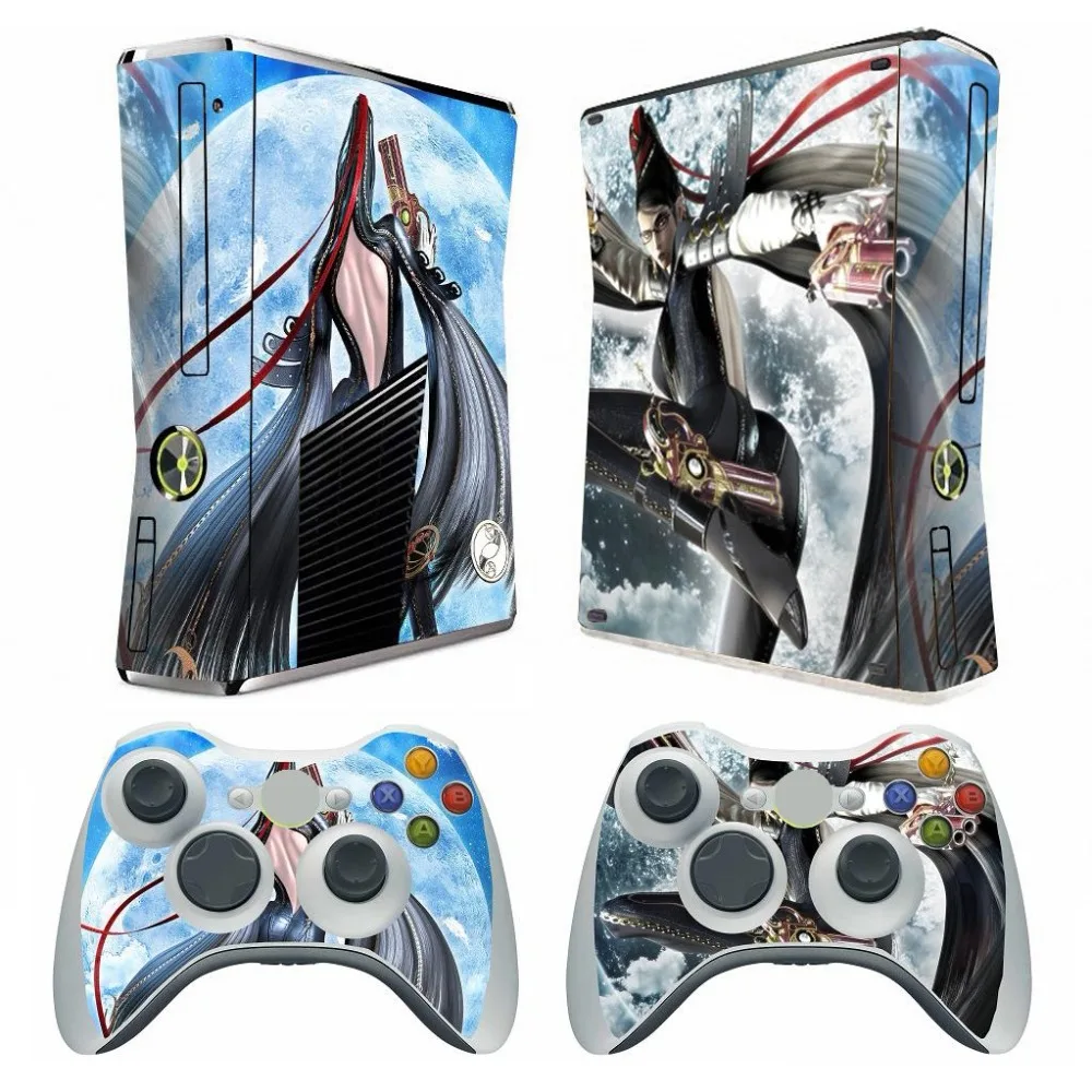 X45 виниловые наклейки для кожи Microsoft Xbox 360 Slim и 2 контроллера XBOX360 SLIM|protector sticker|protector