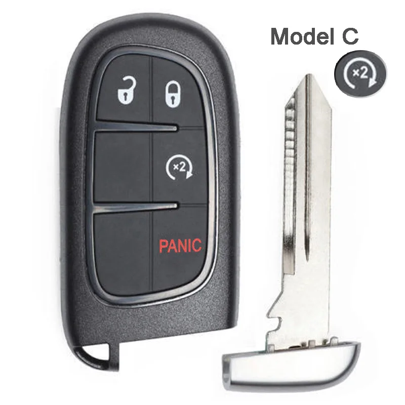 KEYECU 433 МГц 4A PCF7953M чип GQ4 54T 2 + 1/ 3 4 1 5 кнопки дистанционный смарт ключ брелок для Jeep