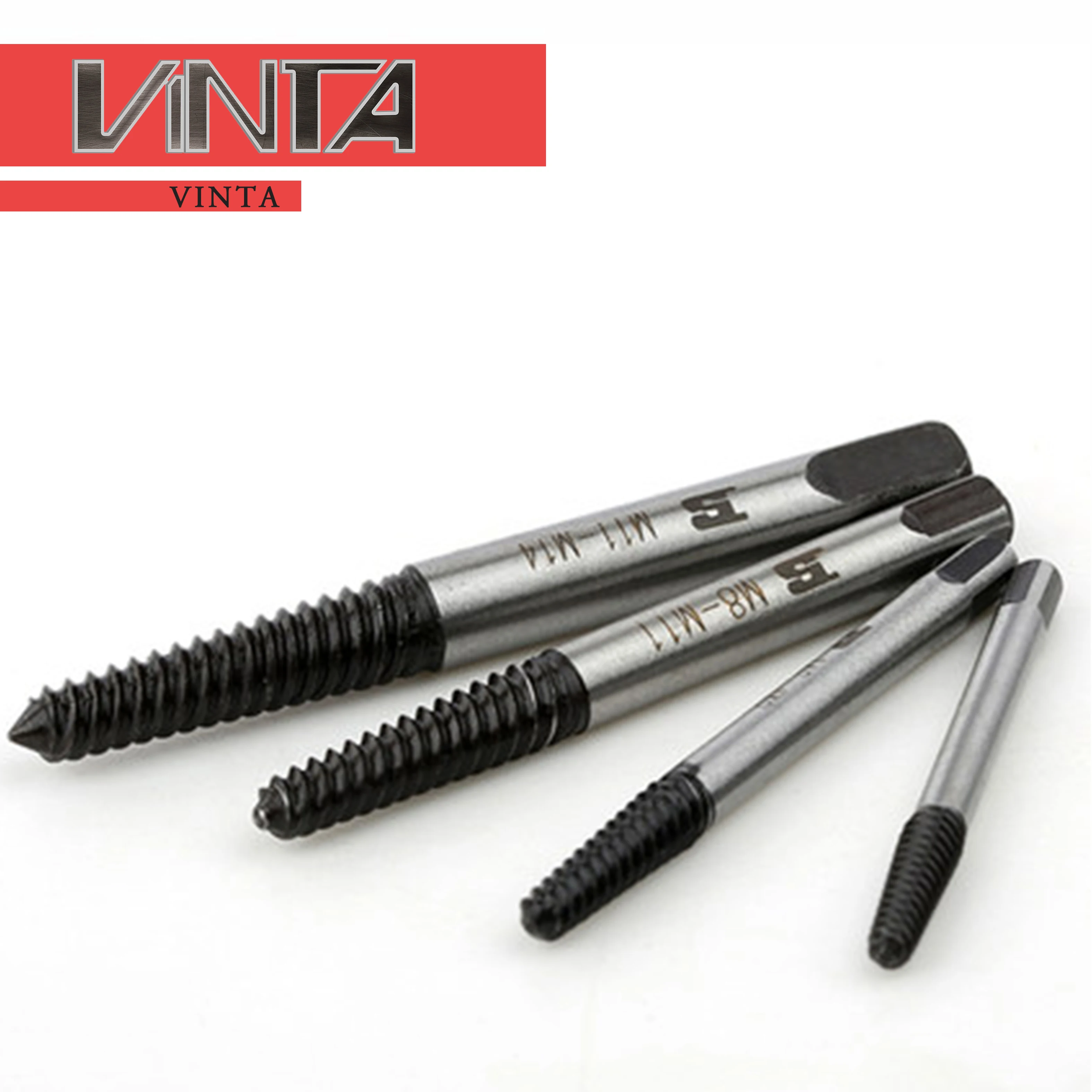 

5 pcs/set Broken Stud Spanner Screw Extractor Drill Easy Guide Damaged Bolt Removers Wrench Drift Holder