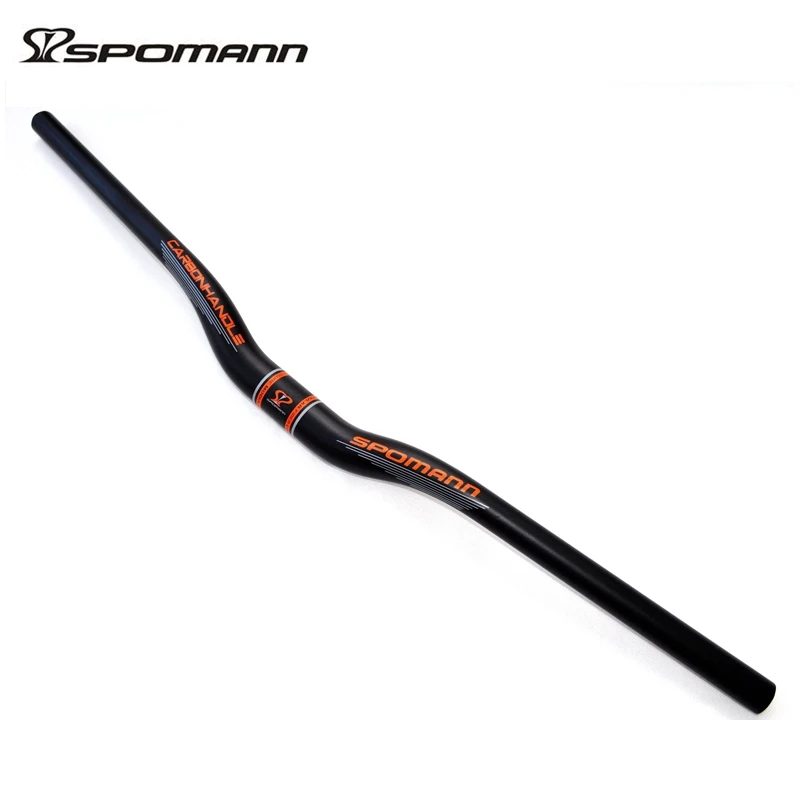 Руль велосипедный SPOMANN Carbon MTB руль ud матовый оранжевый цвет перфорированная ручка