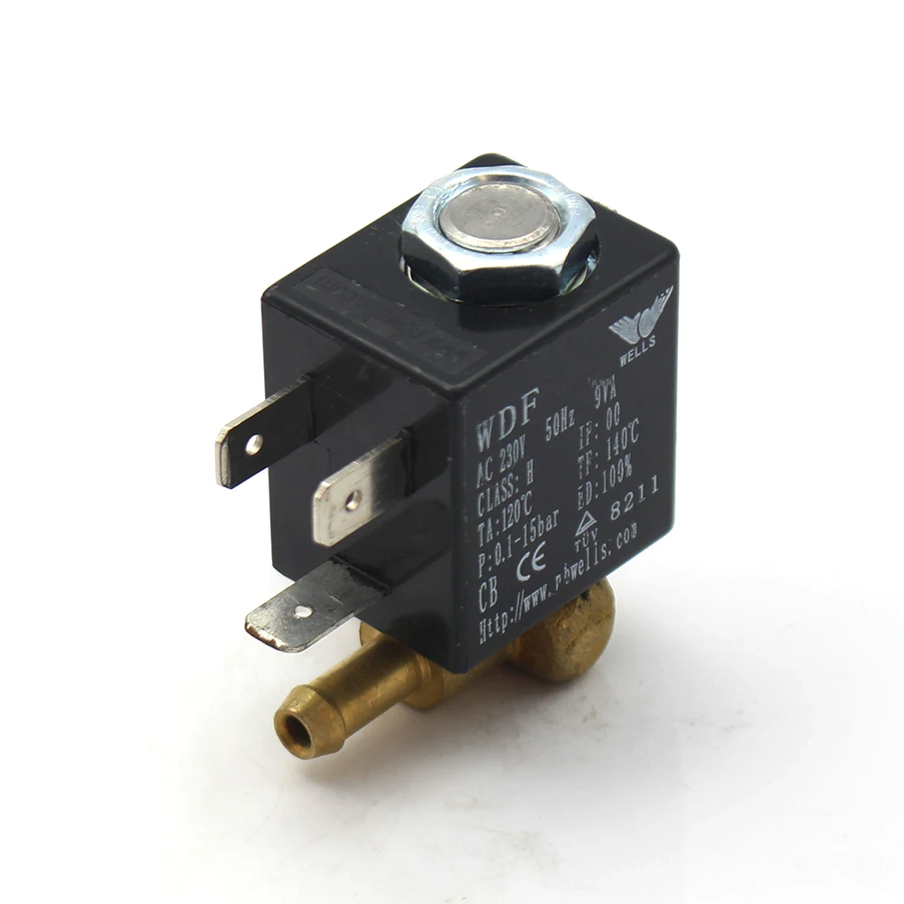 Нормально закрытый N/C AC120V 60 Гц/230 В 50 Гц 9 Вт G1/8 'Латунь Утюг Паровая вода 2 позиции 2 способ соленоида Электрический водяной клапан