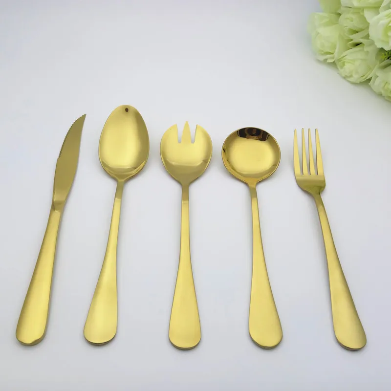 Набор столовых приборов из нержавеющей стали основной нож совок для супа цвета