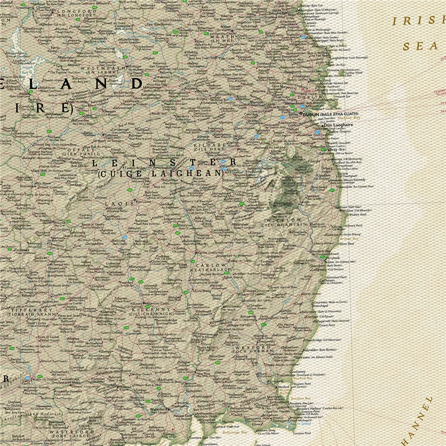 Винтажная карта Ирландии, плакат, старинная Картина на холсте, ретро стикер на стену, домашний бар, паб, кафе, украшение для гостиной