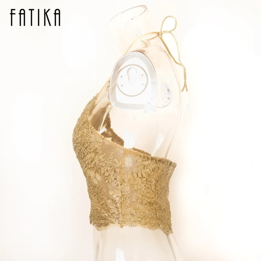 FATIKA 2017 Лето Вышивка Цветок Топ Жилет Рубашка Женщин Сексуальный Холтер Спинки