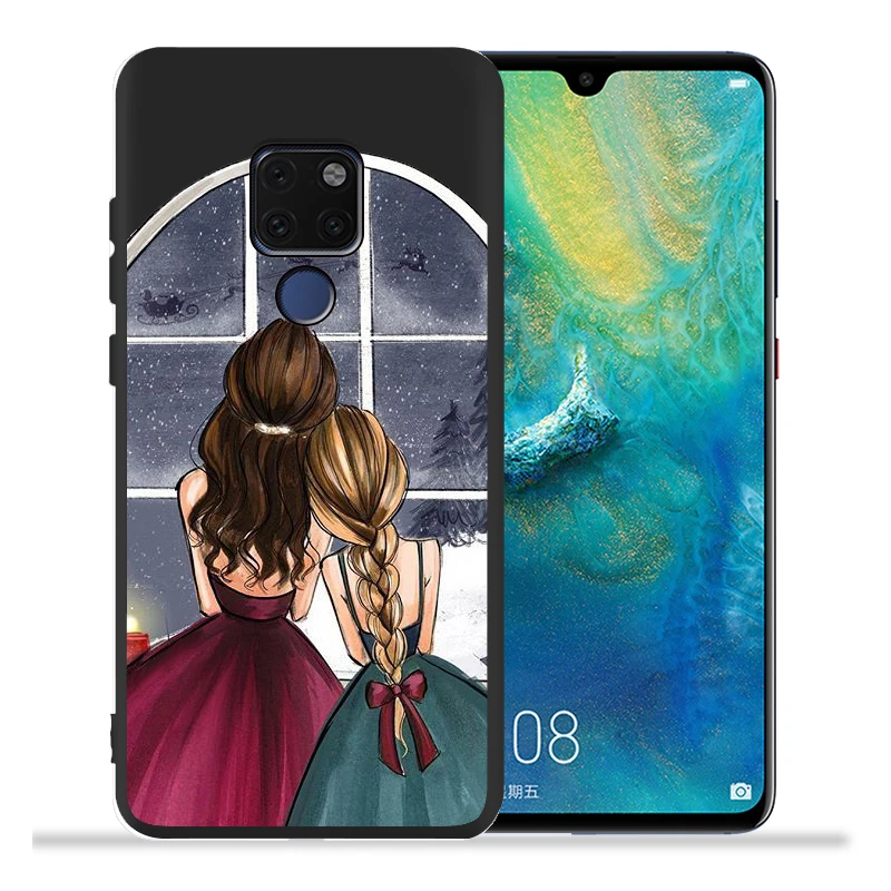 Модный чехол с мамой Super Mama Girl Baby для Huawei Mate 20 Lite Mate10 Mate20 Pro Coque Nova 4e 3 Nova3i задняя