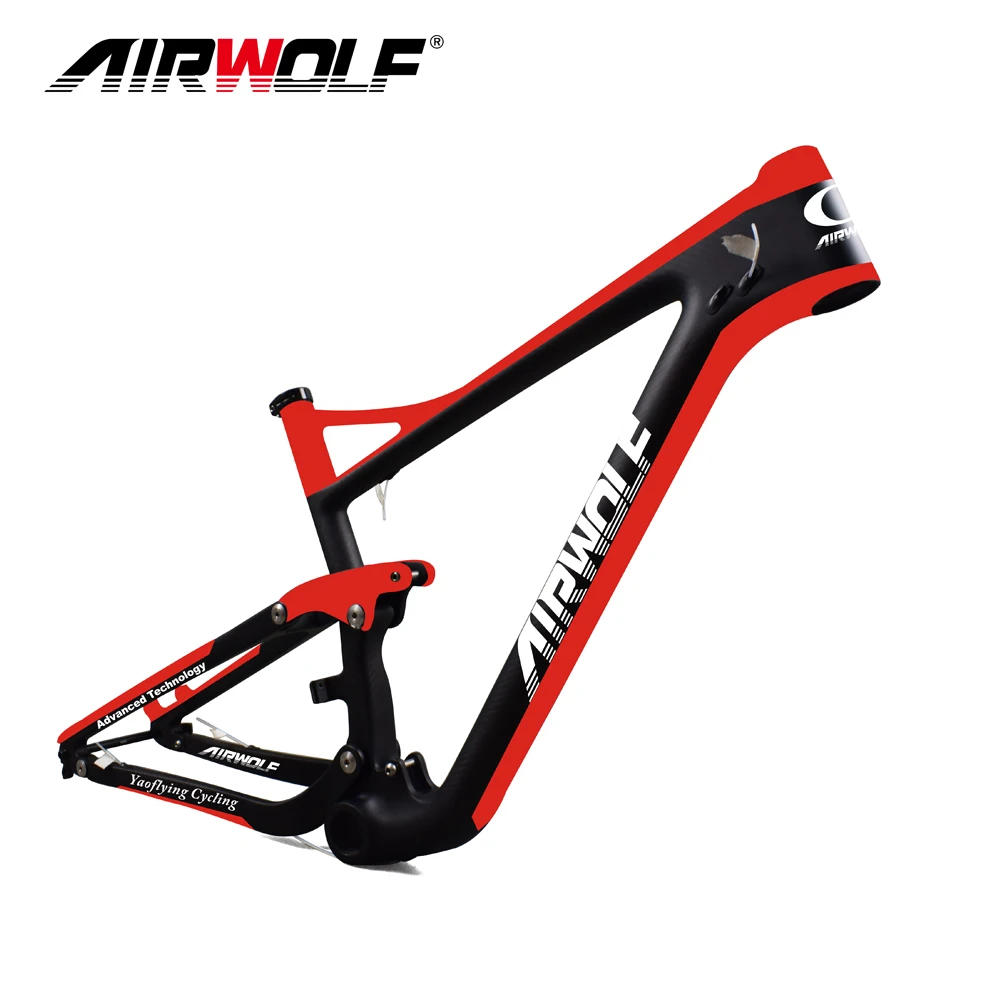 Airwolf новейший эндуро велосипед 29er полная Подвеска карбоновая MTB рама с дисковым тормозом 160 мм путешествия 122 мм карбоновая рама 29er