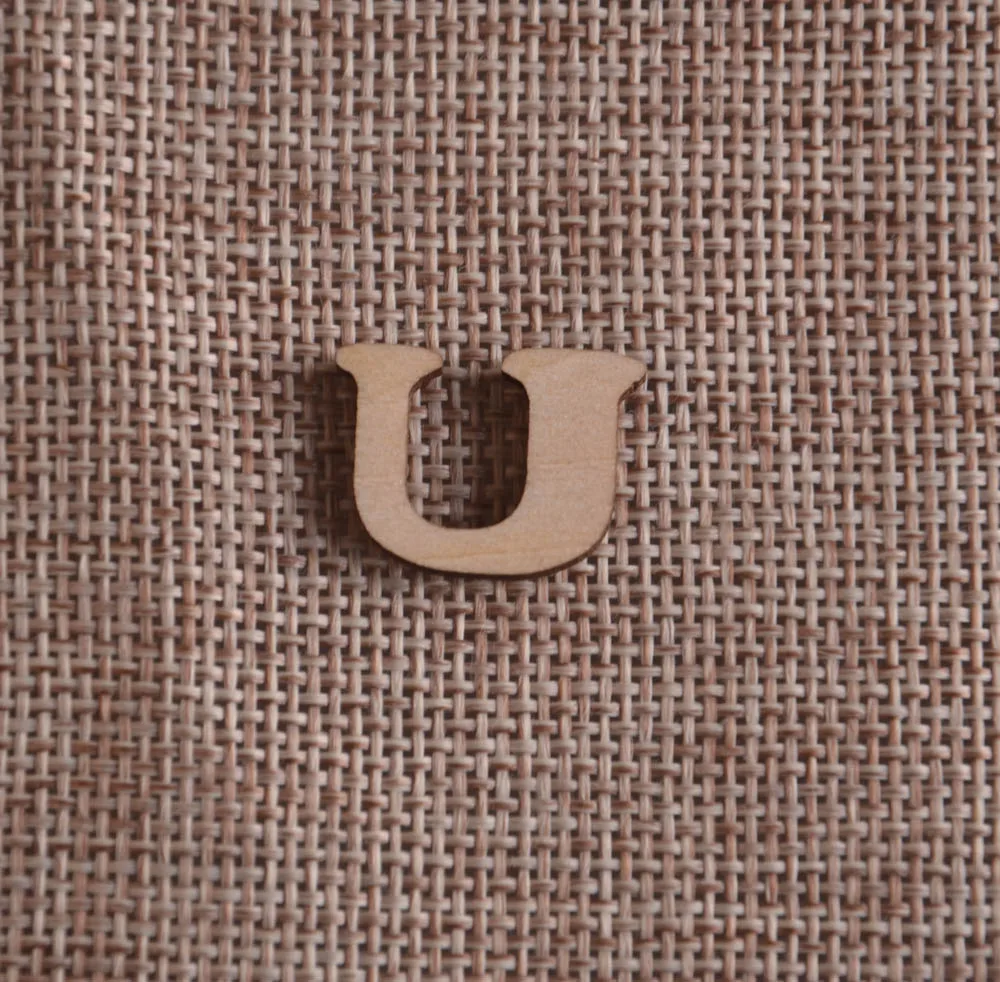 4 см Высота U древесины письма свадебные украшения натурального дерева форма