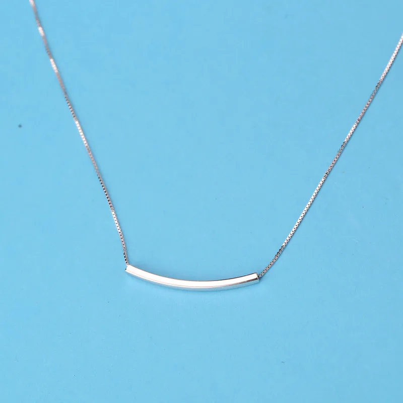 Ожерелье из стерлингового серебра S925 пробы с простым смайликом|sterling silver necklace|925