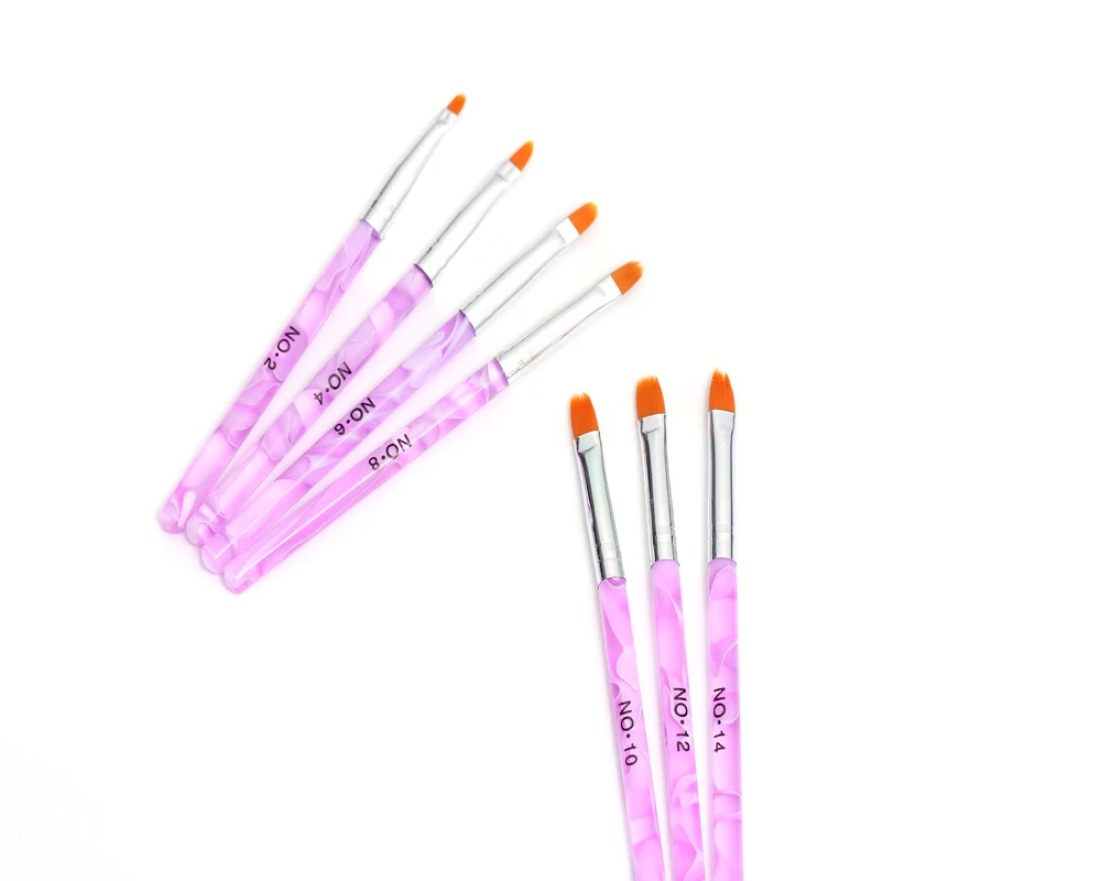 7 шт./компл. Новое поступление профессиональная кисть для дизайна ногтей ручка