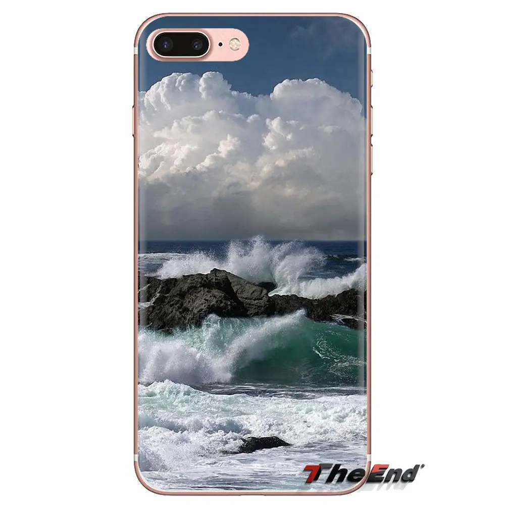 Мягкий чехол для Xiaomi Mi4 Mi5 Mi5S Mi6 Mi A1 A2 5X 6X 8 9 Lite SE Pro Max Mix 2 3 2S Summer nature sea blue Ocean Waves |