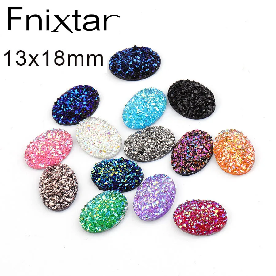 Fnixtar многоцветные кабошоны из смолы Drusy смоляное купольное уплотнение кабошон