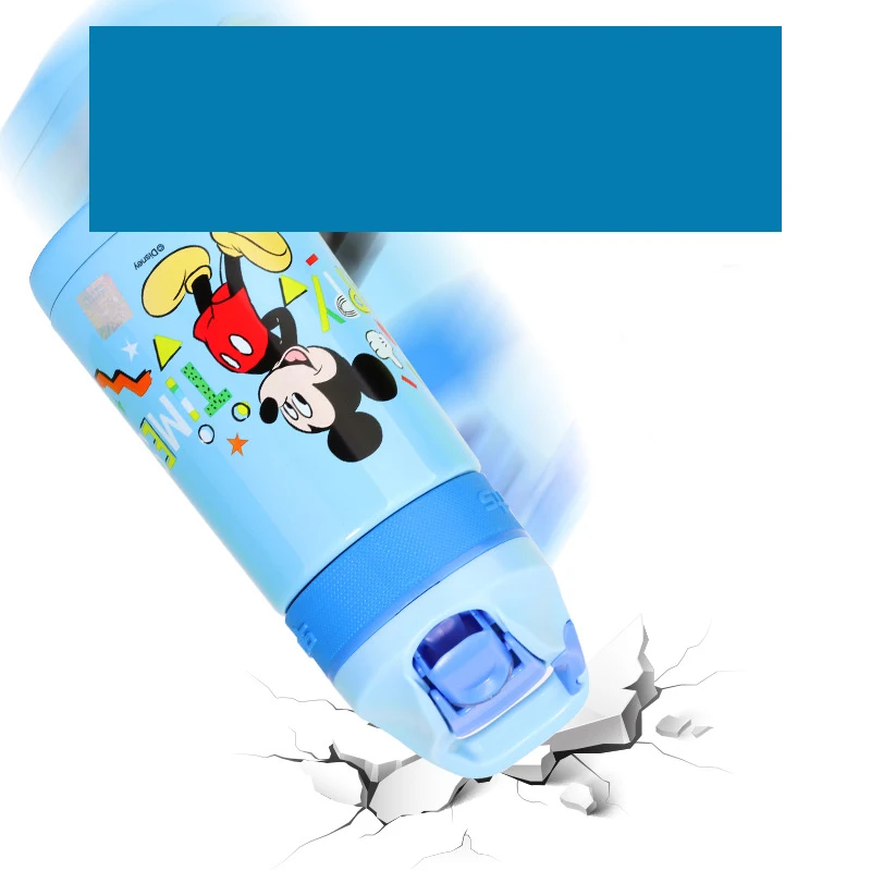 Disney Children's Thermal Cup Take a straw cup Stainless steel kettle for pupils Leakproof Cartoon Lovely 6-12 hours | Дом и сад