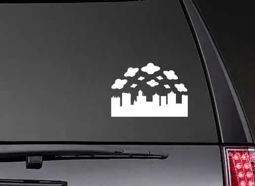 

Alien Spaceship With Five Beams Stickers Window Door Decal Vinyl Car Decals WaterProof ZP0454
