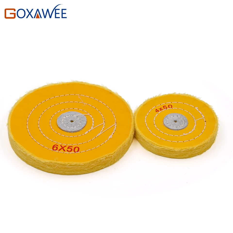 2 шт. 4 &quot6&quot хлопковое полировочное буфами Finex муслин Цвет: желтый темно колеса