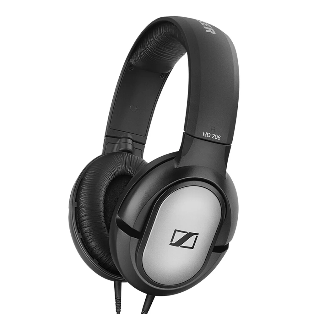 Наушники Sennheiser HD206, закрытые сзади, Накладные наушники, 3,5 мм, проводная стереогарнитура, гарнитура с шумоизоляцией, наушники для телефона