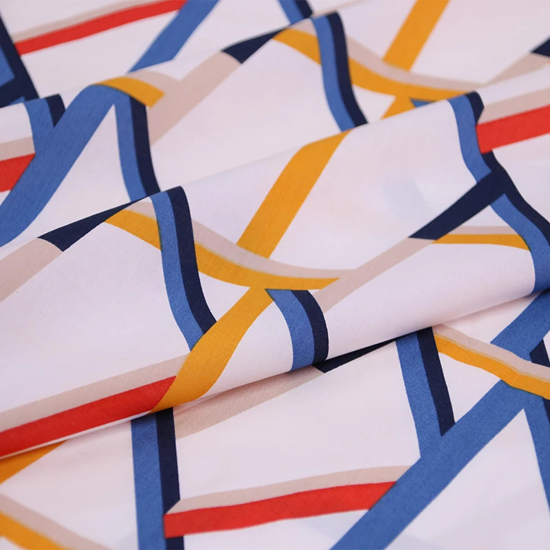 Полосатое платье радужных цветов ткань с принтом 100% хлопковая для женщин девочек