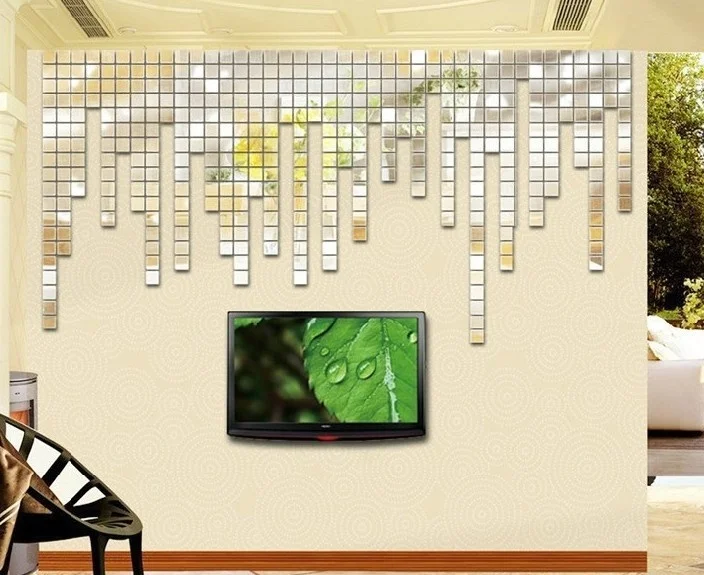 100 шт. 3x3 см квадратная наклейка для зеркала DIY зеркала|sticker mirror|sticker wall mirrorstickers stickers