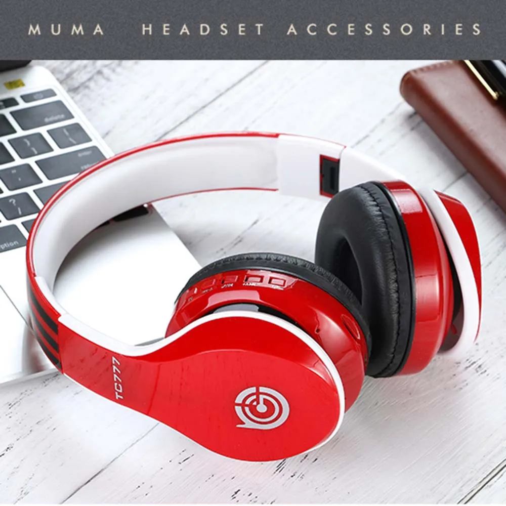 TC-777 Беспроводная Проводная bluetooth-гарнитура Auriculares гарнитура Регулируемые