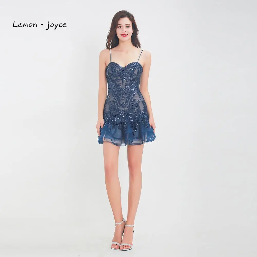 Lemon joyce сексуальные коктейльные платья дизайн Милая Русалка Мини Вечерние платья размера плюс
