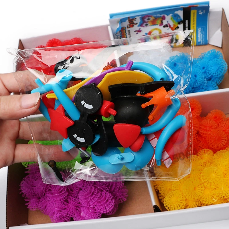 400 шт./компл. детские 3D блоки игрушки сделай сам Mega Puff Ball сдавливаемые различные