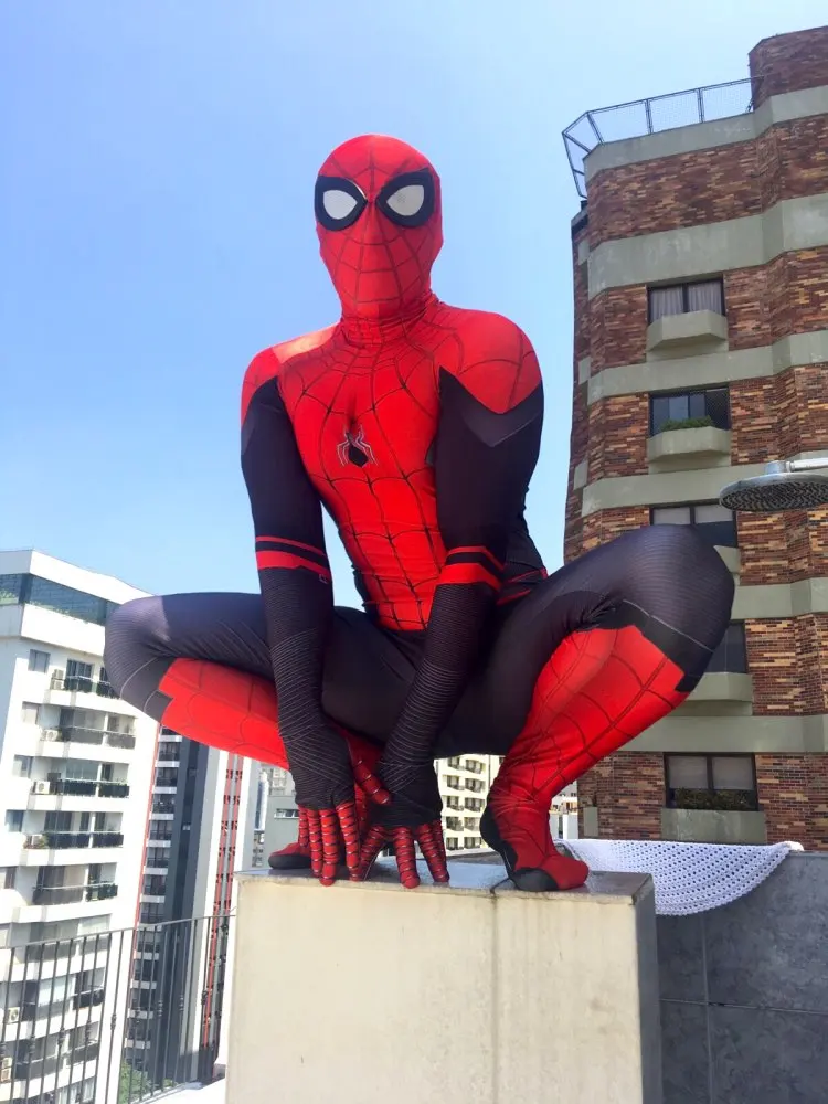Spider-Man2 костюм для косплея с 3D принтом Человек-паук боди глазами-пауками новинка