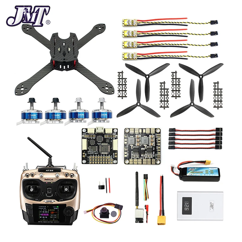 DIY RC Drone Pro SP Racing F3 300 мм 2,4 г 10CH передатчик карбоновая рамка бесщеточная 700TVL камера с FPV дисплеем Квадрокоптер