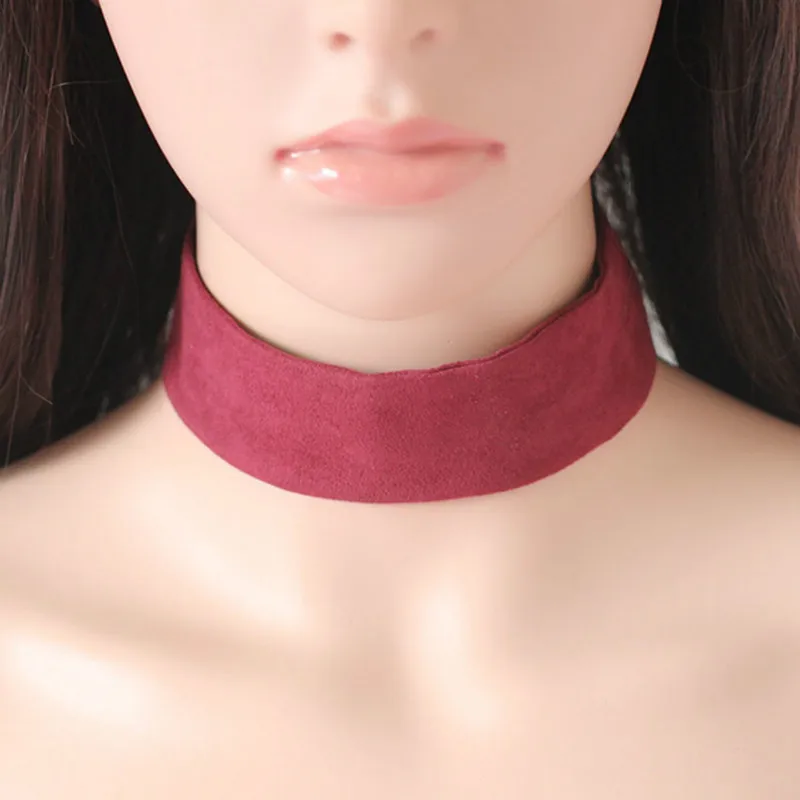 Новинка 2017 черное бархатное колье-чокер женские широкие чокеры чокер простые -