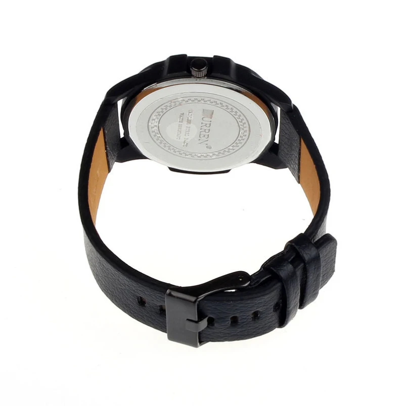 

Splendid Fashion Luxury Men Analog Sport Steel Case Quartz Date Leather Wrist Watch Black Male Boy Business Watches