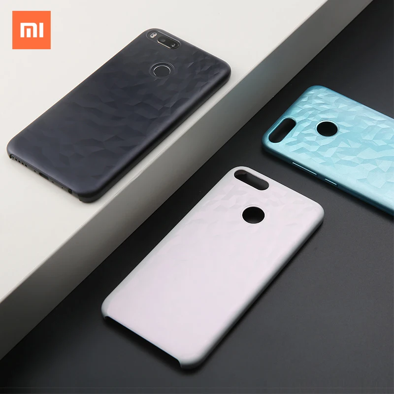 Оригинальный чехол xiaomi mi A1 официальный текстурированный жесткий на заднюю