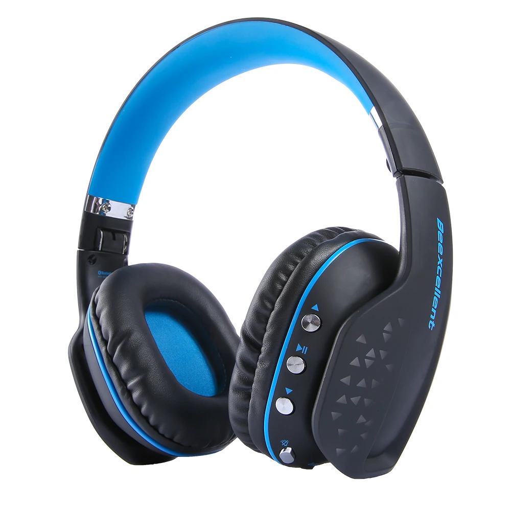 Beexcellent Q2 Беспроводной Bluetooth складные наушники HiFi стереогарнитура с микрофоном светодиодный свет громкой связи Bluetooth гарнитура для телефонов ПК PS4