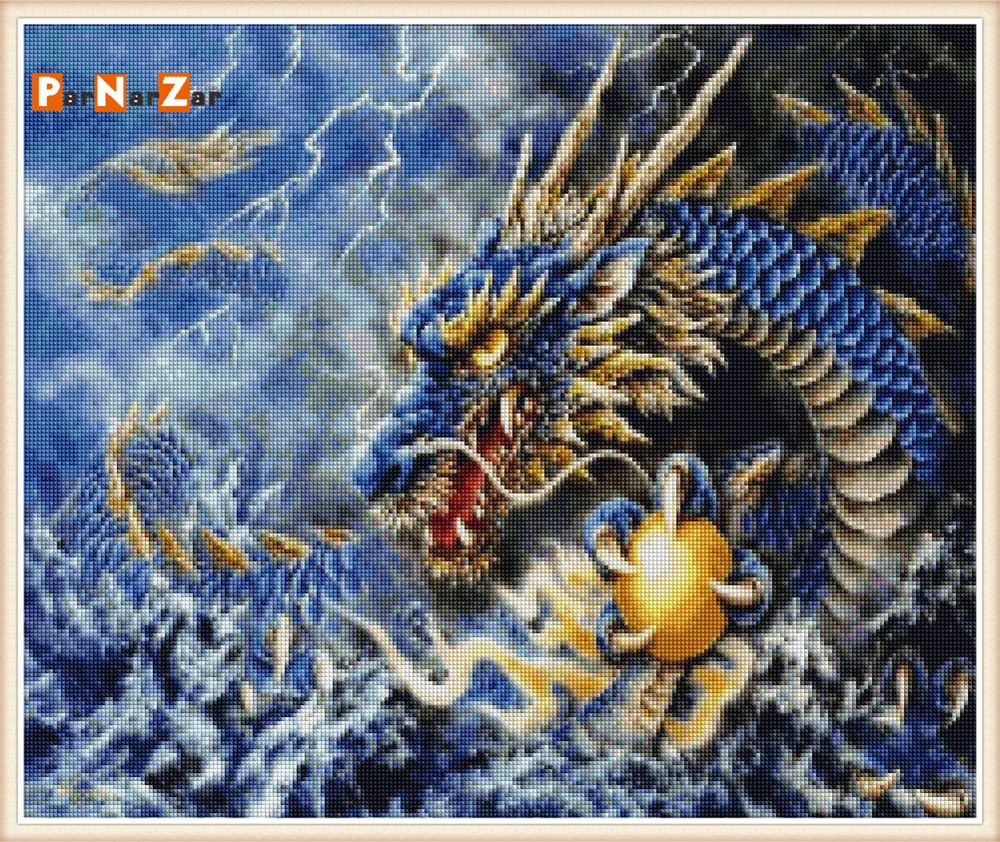 Парнарзар алмазная роспись дракона полная дрель ручная работа 5D бриллиантовая