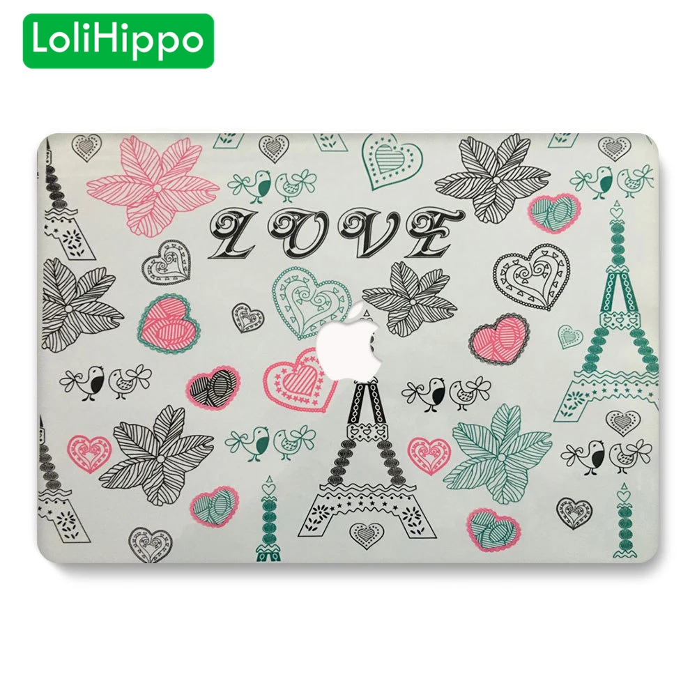 LoliHippo любовь печать ноутбук защитный жесткий чехол для Apple Macbook Air Pro 11 13 3 15 дюймов