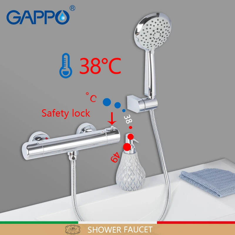 GAPPO Shower Faucet brass bathroom bathtub faucets wall thermostatic shower mixer torneira para banheira taps | Обустройство дома