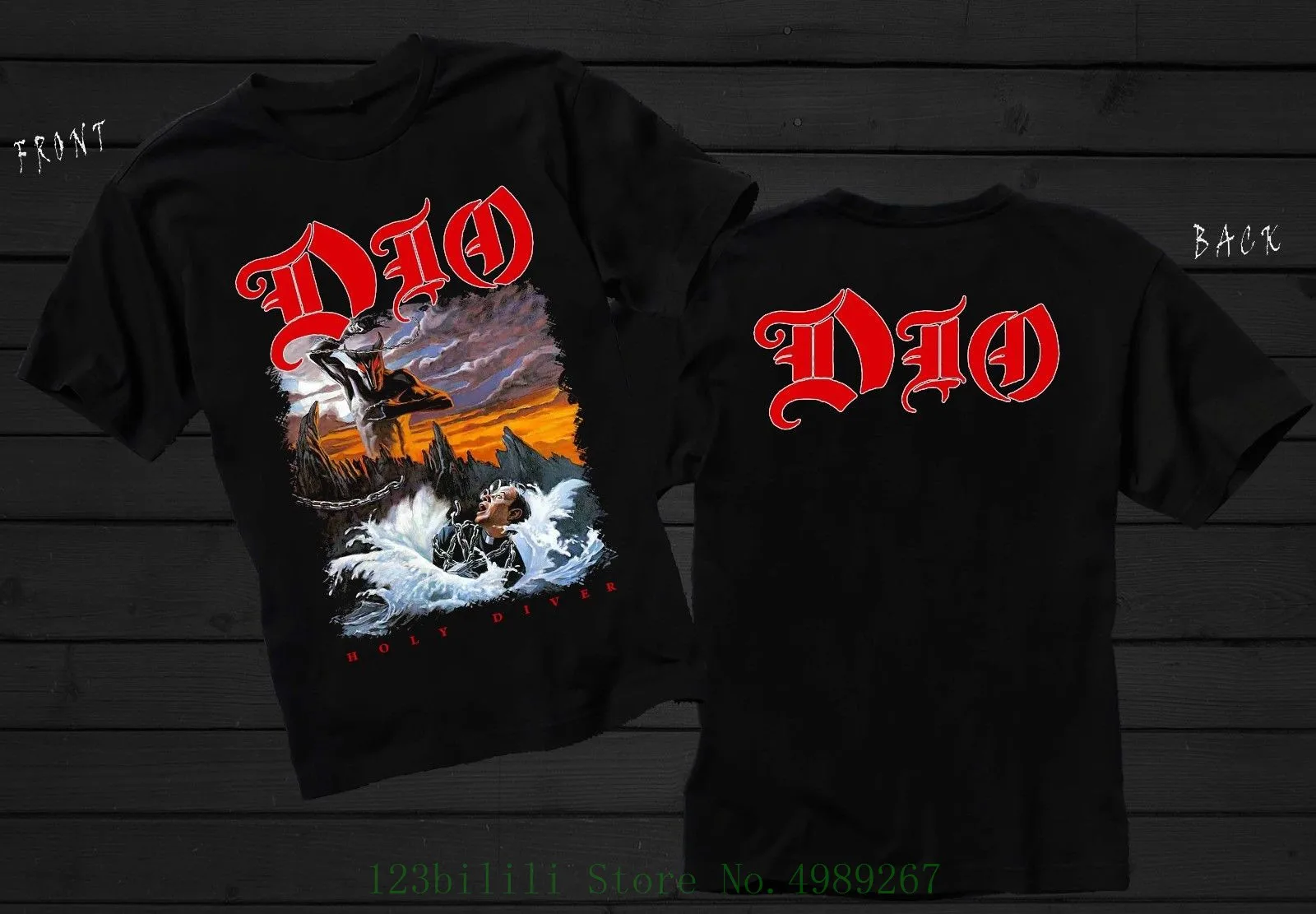 Dio Holy Diver американская хеви метал группа футболка Размеры: S до 6xl летняя хлопковая