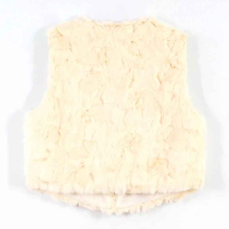 

Faux Fur Vest Jackets Coat Women Ladies Artificial Fur Slim Waistcoat Sleeveless Autumn Winter Outerwear Black Beige 6Q1212