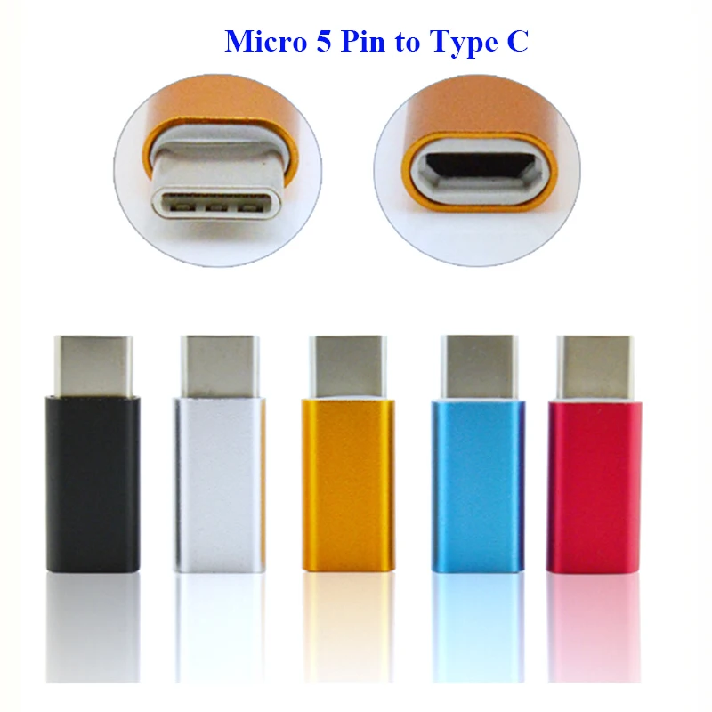 Алюминиевый металлический Micro USB для 8 контактного микро usb 3 1 type C разъем конвертер