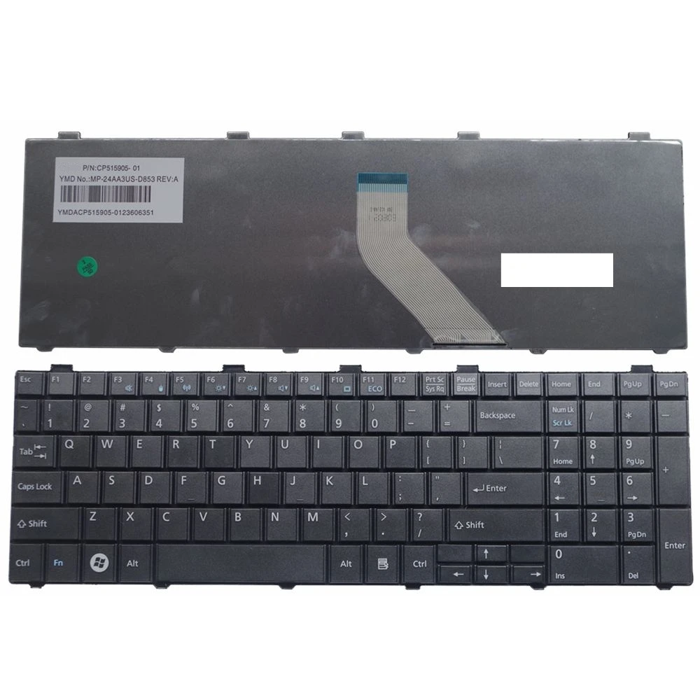 YALUZU Новая Клавиатура США для Fujitsu Lifebook AH530 AH531 AH502 NH751 черная клавиатура ноутбука на