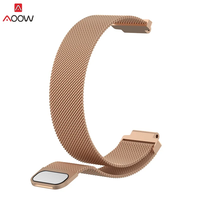 AOOW Milanese Loop Магнитный металлический Нержавеющая сталь ремешок для смарт-часов Garmin Forerunner 220/230/235/620/630/735 часы сменные ремешки