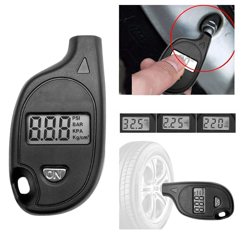 Diagnostic-tool 2-150PSI Diagnostic Tool Digital LCD Display Keychain Tire Air Pressure Gauge Vehicle Motorcycle Car-detector | Автомобили