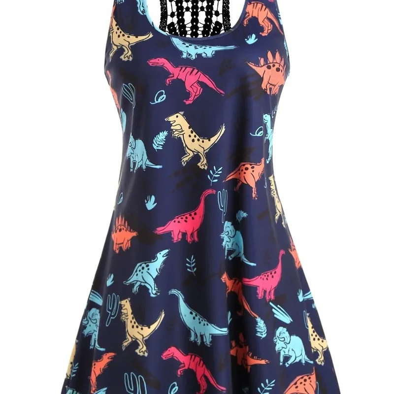 2019 летнее женское платье большого размера модное с цифровым принтом