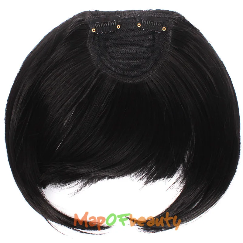 Волосы для наращивания MapofBeauty черные коричневые прямые изящные синтетические на