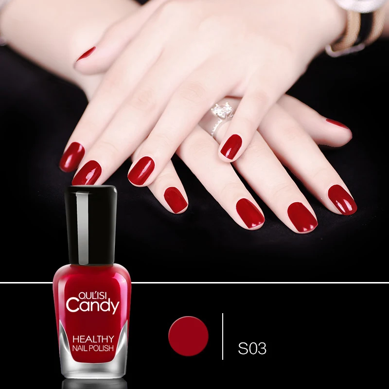 OULISI 40 цветов Быстросохнущий стойкий нетоксичный лак для ногтей можно очистить