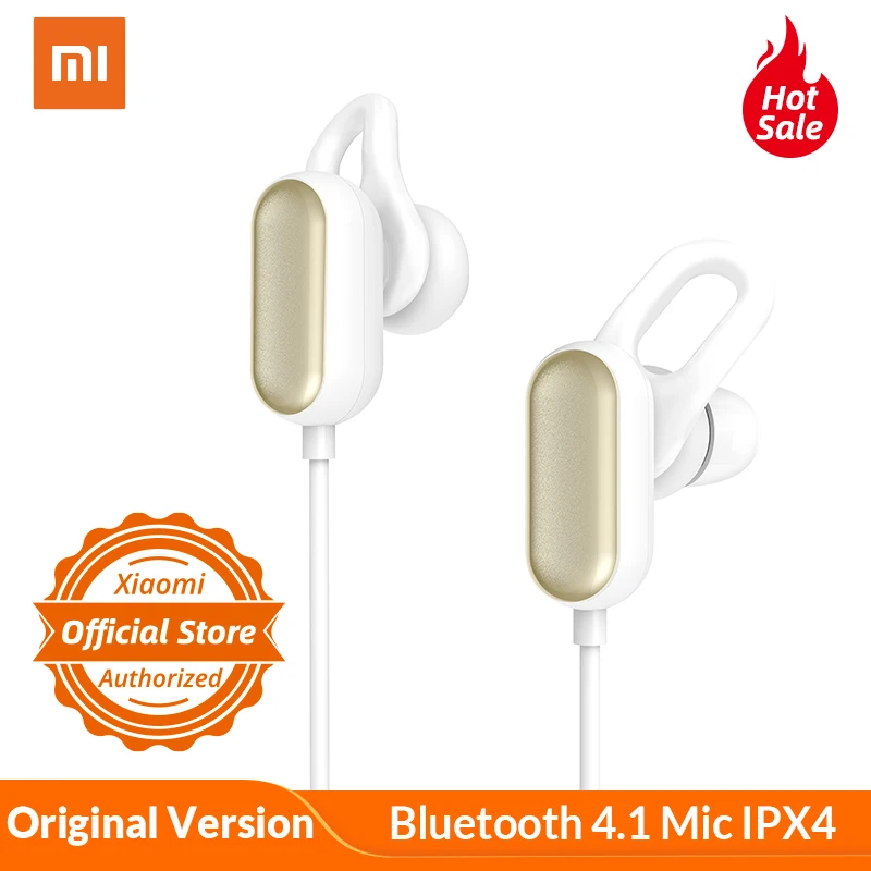 Оригинальный Xiaomi mi bluetooth наушники для спорта Молодежная гарнитура Bluetooth 4 1 c IPX4