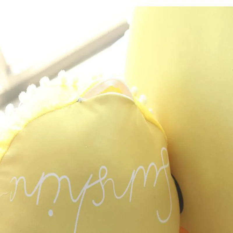 Симпатичная мягкая плюшевая подушка с улыбающимся подсолнухом игрушка кукла